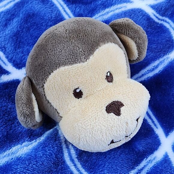🩵NWOT Hudson Baby Blue & Brown Monkey Plush Animal Security Blanket - Picture 5 of 9